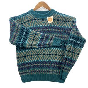 Capricorn Fair Isle Crewneck Sweater Men's XL Preppy Pullover Long Sleeve Cosby